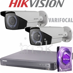 KIT HIKVISION DVR 4 + 2 CAMARAS + DISCO --KIT HIK V 1 4-2 HD