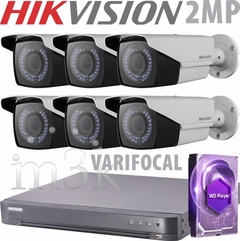 KIT HIKVISION DVR 8 + 6 CAMARAS + DISCO --KIT HIK V 2 8-6 HD