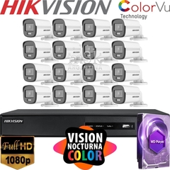 Kit HIKVISION Dvr 16 + 16 CAMARAS + Disco - KIT HIK 2 COLOR VU 16-16 HDD