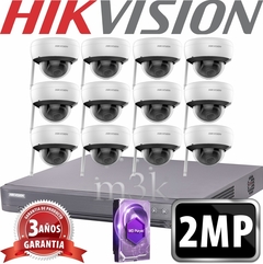 KIT HIKVISION DVR 16 + 12 CAMARAS + DISCO + --KIT HIK WIFI 16-12 HD