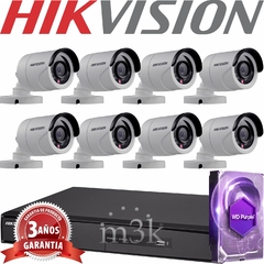 Kit de seguridad HIKVISION dvr 8 + 8 camaras + disco rigido - KIT HIK 1 8-8 HD - M3K ARGENTINA