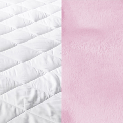 Fundas para cambiador de bebé, 2pzas Nature Garten Ultrasuave Diseño franela-rombos blanco/rosa - comprar en línea