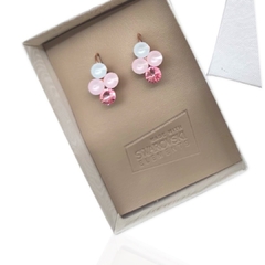 SWAROVSKI CRISTALES ARETES ROSA 4x6MM