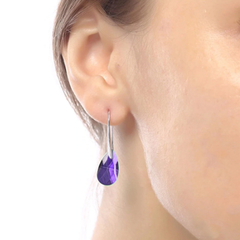 SELECT CRISTAL Aretes gota MINI redonda morado en internet