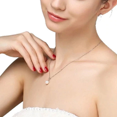 Set perlas durazno (aretes colgantes + colgante) - comprar en línea