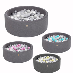 SET PISCINA GRIS NATURE GARTEN + MIX 150 PELOTAS AMARILLAS - Select store