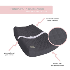 Imagen de FUNDA PARA CAMBIADOR DE BEBÉ NATURE GARTEN ROSA