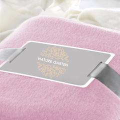 Imagen de Fundas para cambiador de bebé, 2pzas Nature Garten Ultrasuave Diseño franela-rombos blanco/rosa