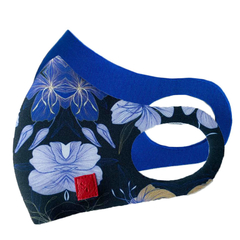 CUBREBOCAS LICRA SPORT 3 PZ DAMA AZUL FLORES - comprar en línea