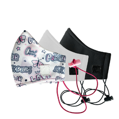 Cubrebocas/mascarillas NINA 3pz INFANTIL likra saludable, Ajustables, Suaves,  Lavables (NINA UNICORNIO)