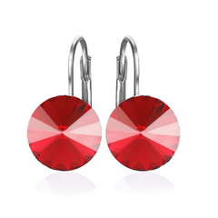 SWAROVSKI CRISTALES RIVOLI, ARETES COLGANTES (ROJO) - comprar en línea