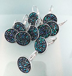 Aretes colgantes Swarovski crystals Rock Grande 15mm N/B - Select store