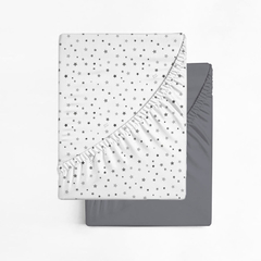 Set 2 Sábanas de cajón CALIDAD PREMIUM SUPER SUAVES NATURE GARTEN CUNA BEBÉ ESTRELLAS - comprar en línea