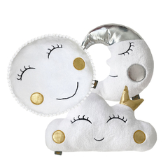 SET 3 COJINES DECORATIVOS NATURE GARTEN SOL, LUNA Y NUBE BLANCO - comprar en línea