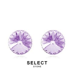 Aretes broquel Swarovski crystals morado