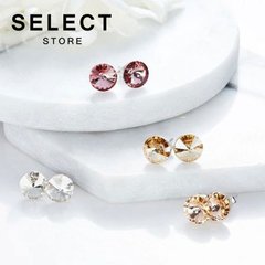 Aretes broquel Swarovski crystals Blanco - comprar en línea