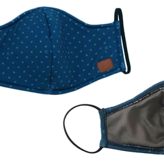 4 POR 3 Mascarillas/cubrebocas Anti-Microbianas con fibra de plata (AZUL) en internet