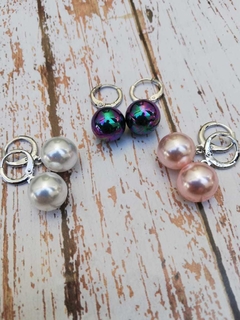 Set perlas durazno (aretes colgantes + colgante) - Select store