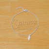 Tobillera de Acero Blanco LMB191