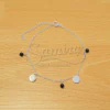 Tobillera de Acero Blanco LMB234