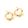 Argollas de Acero Dorado NAR857