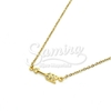 Cadena de Acero dorado con dije NC717