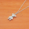 Cadena de Acero Blanco con dije NC1031