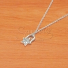 Cadena de Acero Blanco con dije NC1043