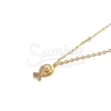 Cadena de Acero dorado con dije NC1058