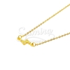 Cadena de Acero dorado con dije NC726