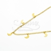 Cadena de Acero dorado con dije NC765