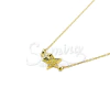 Cadena de Acero dorado con dije NC893