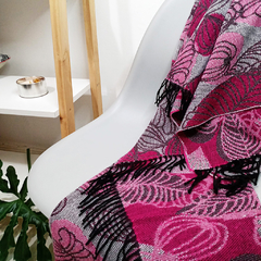 Manta/ pie de cama Alocasia Fucsia