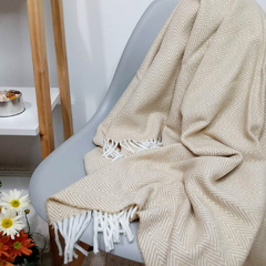 Manta Espiga beige