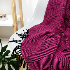 Manta Espiga fucsia