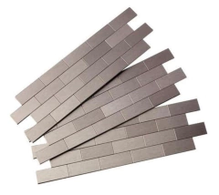 Malla, Ladrillos, Mosaicos, Acero Inox, Autoadhesiva, Decorativa