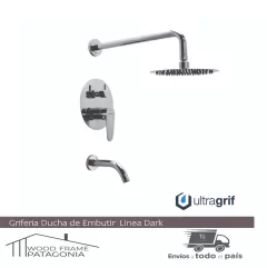 Griferia Ducha de Embutir con transferencia Linea Dark - Ultragrif - comprar online
