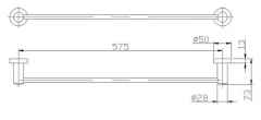 TOALLERO BARRA SIMPLE ITALICA GW05-080602 - 60CM- en internet