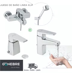 Juego de baño monocomando Klip completo