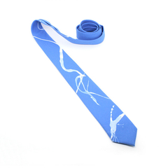 Gravata Azul Médio pintada à mão V2 - comprar online
