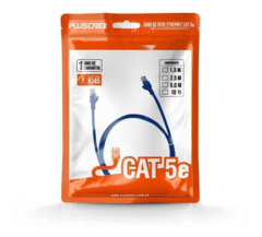 Cabo de Rede Plus Cable CAT5e 5,0mts Azul - PC-ETHU50BL