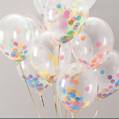 4 Globos con Confetti