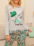 Pijama Emmy Art. 5921 Dama algodón estampado "flores" T. S al 4XL - Invierno 2023