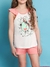 Pijama Georgette Art. 981 Niña manga princesa algodón estampado "sigue tu corazón" T. 4 al 10 - Verano 2024