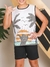 Pijama Georgette Art. 986 Niño juvenil musculosa y short algodón estampado "good" T. 12 al 18 - Verano 2024