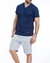 Pijama Eyelit Art. 1908 Hombre cuello V algodón gaspeado T. S al XXL - Verano 2024