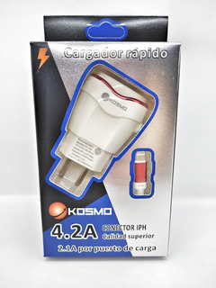CARGADOR RAPIDO KOSMO 4.2 CONECTOR IPH