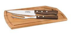 TABLA VETEADA CON CUCHILLA Y TENEDOR
