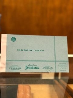 Talonario De Encargo De Trabajo