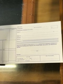 Talonario De Recibos De Sueldos Mensuales - comprar online
